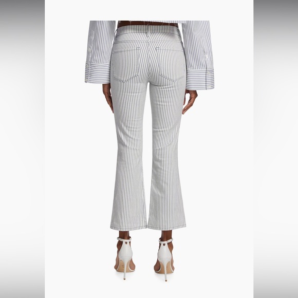 Frame Le Crop Pinstripe Boot-Leg Jeans Size 25 Great Condition - Picture 3 of 13